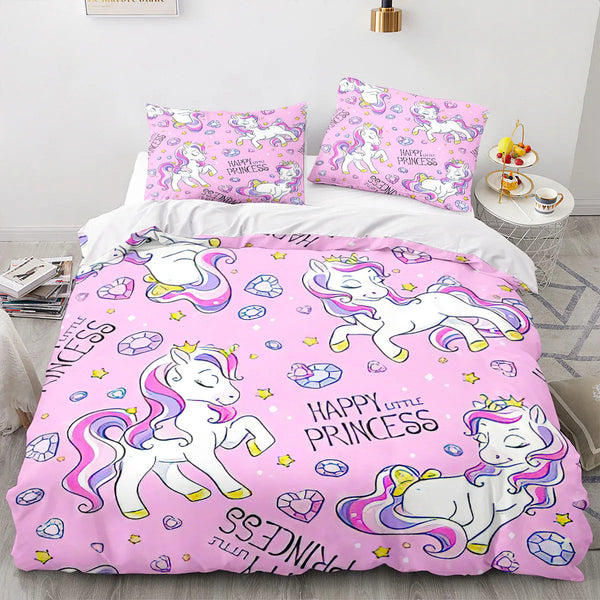 Pink Unicorn Bed Set
